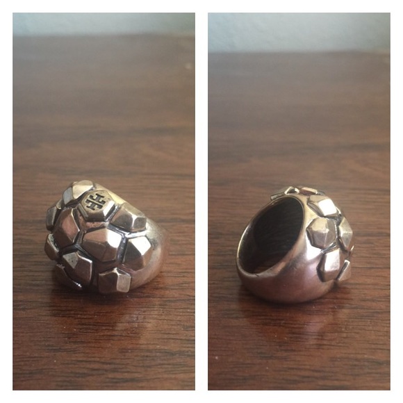 Tory Burch Hexagon Metallic Ring
