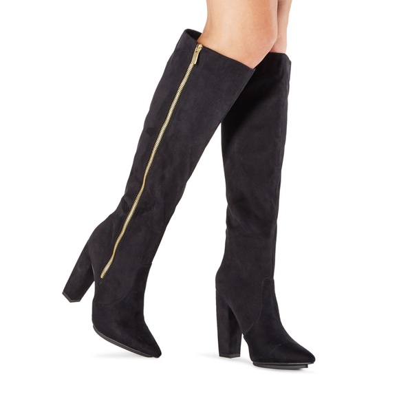 Worn once. Knee high suede "Jilayne" boots