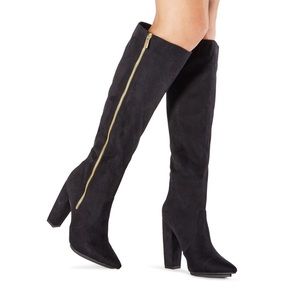 Worn once. Knee high suede "Jilayne" boots