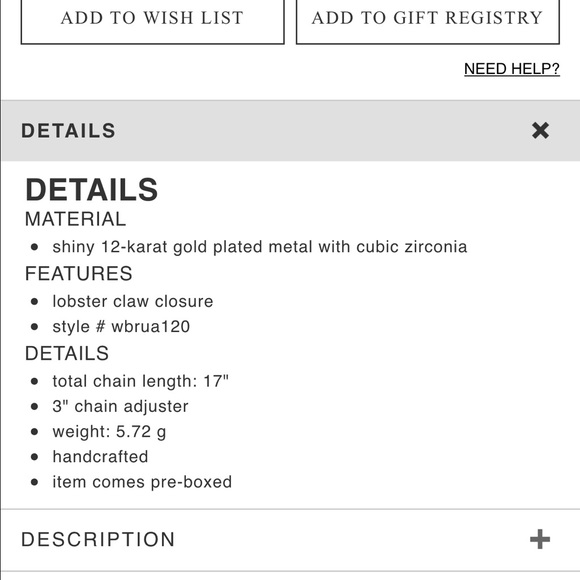 KS 12K gold plated and zirconia necklace - Picture 2 of 4