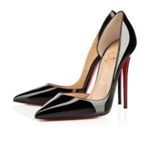 Christian Louboutin IRIZA Half d'Orsay Black Pumps