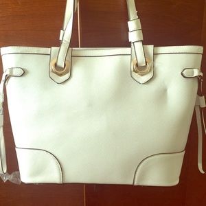 Cute large white tote bag