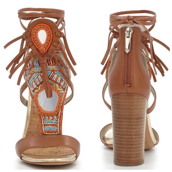 Sam Edelman "Yvette Beaded Block Heel Sandal" - Picture 4 of 4