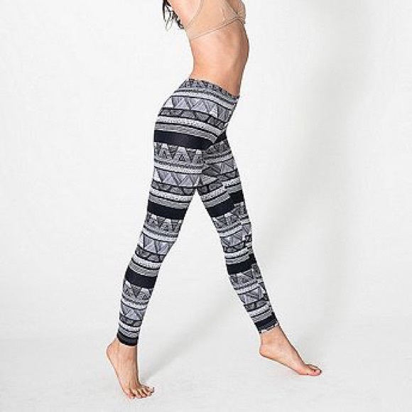 American Apparel Cotton Printed Spandex Leggings