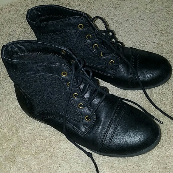 Womens just fab black boots - booties