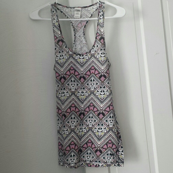 🚫SOLD🚫PINK Racerback Tribal Print Top