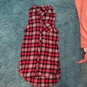 Forever 21 Red Flannel Dress