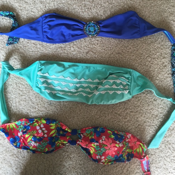 3 small bathing suit tops - Picture 1 of 1