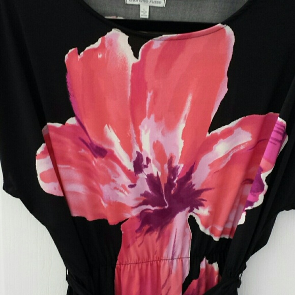 *Sale* NWOT Black Floral Dress - Picture 2 of 3