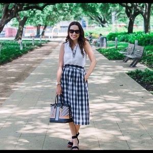 Midi Gingham Anthropologie skirt!
