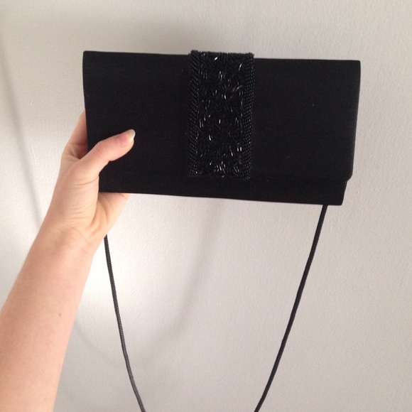 Bedazzled Black Clutch