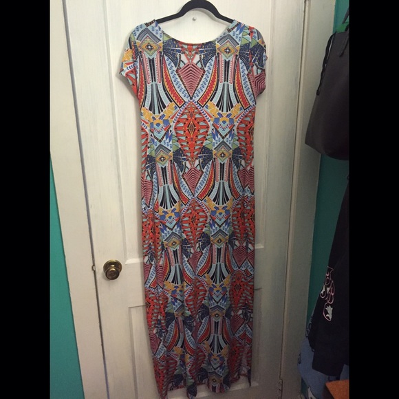 Multi-color maxi dress, xhilaration Sz L!