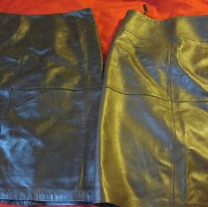 Women's 100% leather skirts