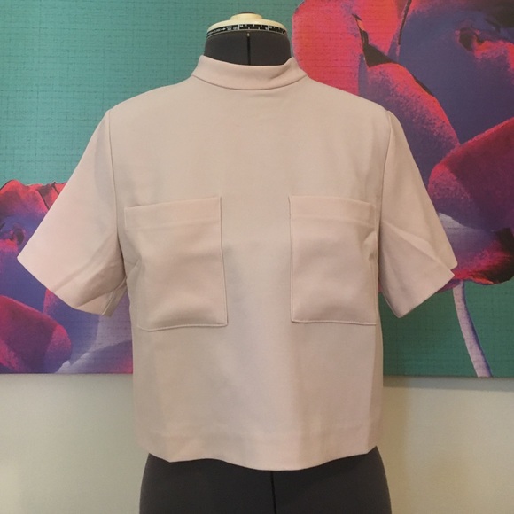 Light pink zippered crop top - Picture 1 of 4