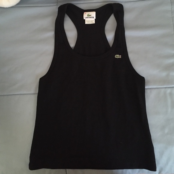 Lacoste razorback black tank