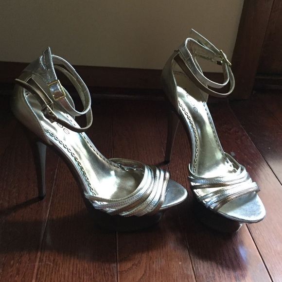 Gold stilettos