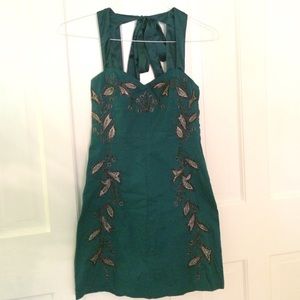 Embroidered Turquoise FREE PEOPLE Dress