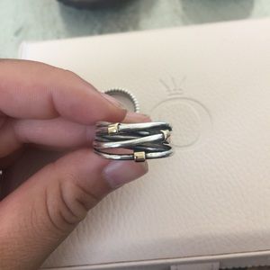 Retired two tone pandora ring