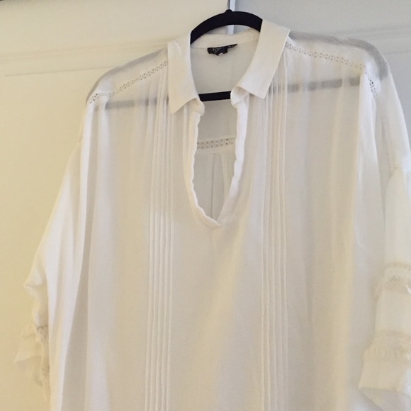 Topshop sheer white shirt