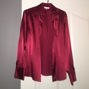 Long Sleeve Red Blouse
