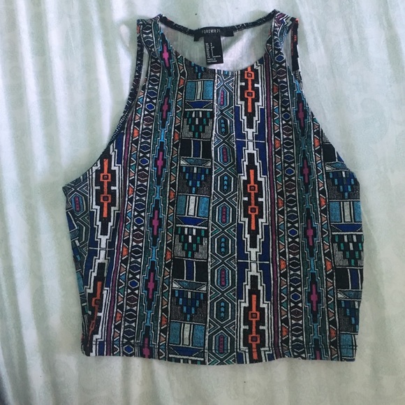 Geometric Design Crop Top