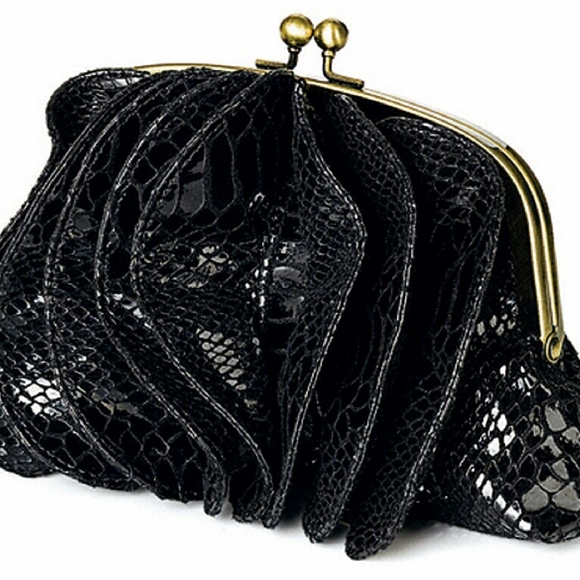 Black Ruffled Clutch - Picture 1 of 4