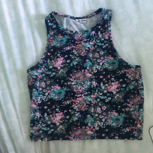 Flowered Crop Top