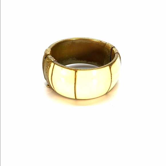 Vintage Handmade Ivory Bangle Bracelet