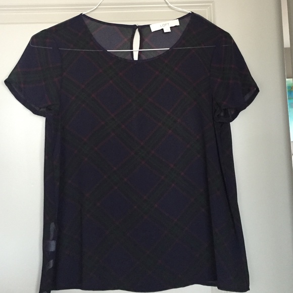 LOFT small plaid top!