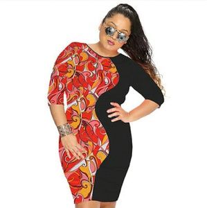 *Plus Size* Two Tone Bodycon Dress