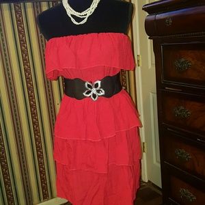 Ruffled red dress