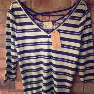 Red camel "Aqua-stripe" shirt