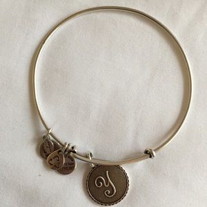 Authentic Alex and Ani Initial "Y" Russian Silver
