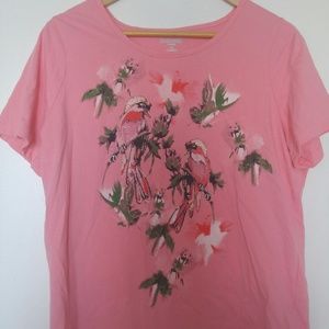 Plus size pink blouse