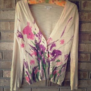 Airy floral cardigan