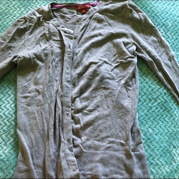 Grey cotton cardigan
