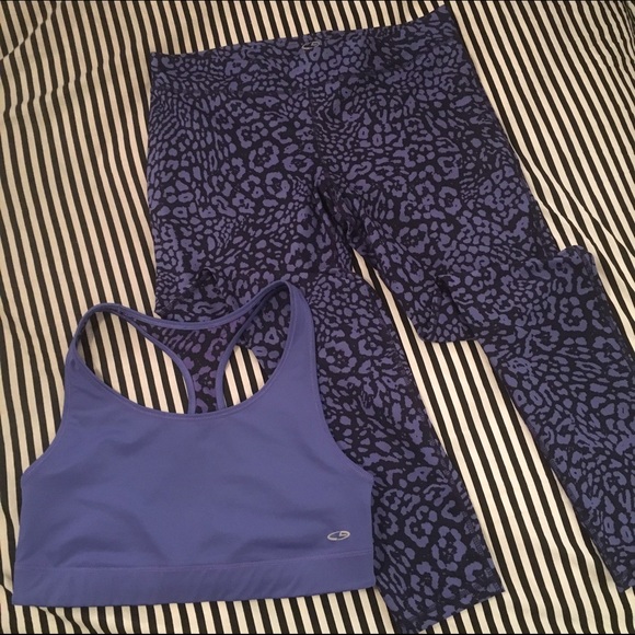 Champion Pants - Champion sports bra exercise yoga pant leopard set