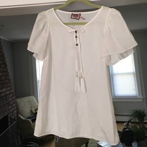 Juicy Couture sz 2 white blouse