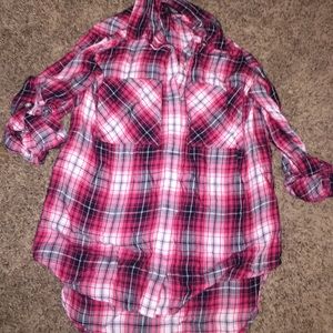 High low plaid Express shirt
