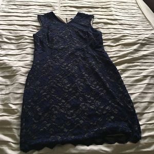Navy blue lace dress