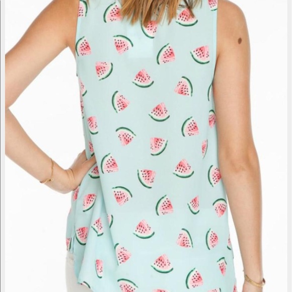 🍉ADORABLE summer watermelon sleeveless blouse. - Picture 2 of 5
