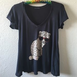 WILDFOX Extinct Is Forever Leopard distressed tee