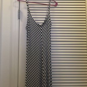 Black and white striped maxi