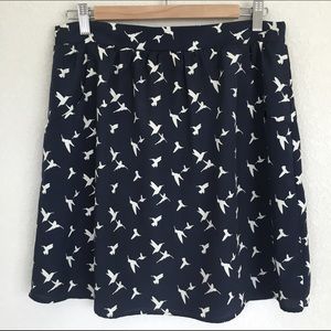 Navy Hummingbird Skirt w/ Pockets | Everly