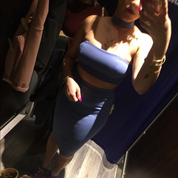 All blue two piece set
