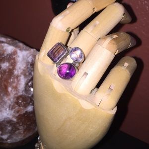 Sterling Silver .925 multi stone ring size 8.5