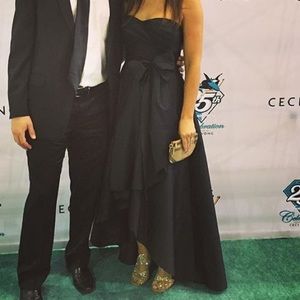 Adrianna Papell Black Strapless Gown