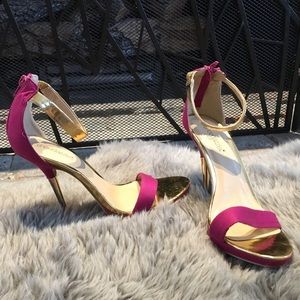 Hot pink and gold sz 9.5 heels!