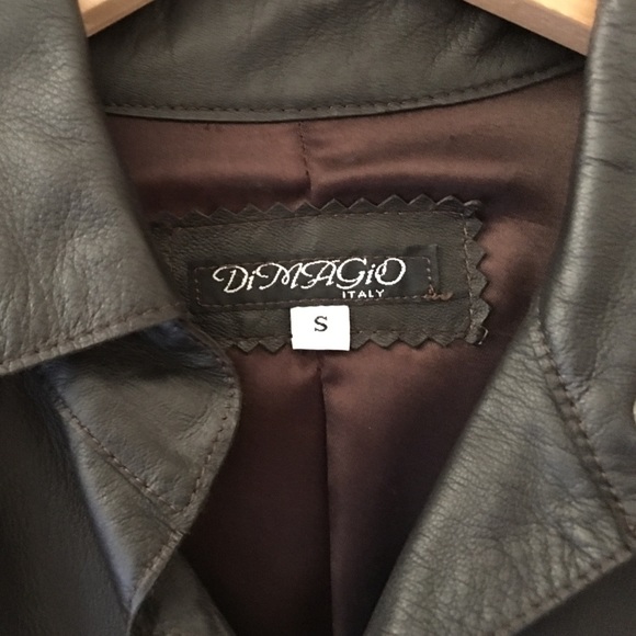 Espresso brown leather jacket from Italy - Picture 3 of 4