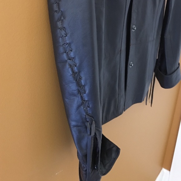 Espresso brown leather jacket from Italy - Picture 4 of 4